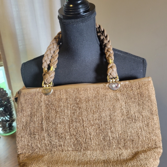 VINTAGE 80'S PIER GIORGIO MADE IN ITALY CHENILLE PATCHWORK BAG - Picture 6 of 9